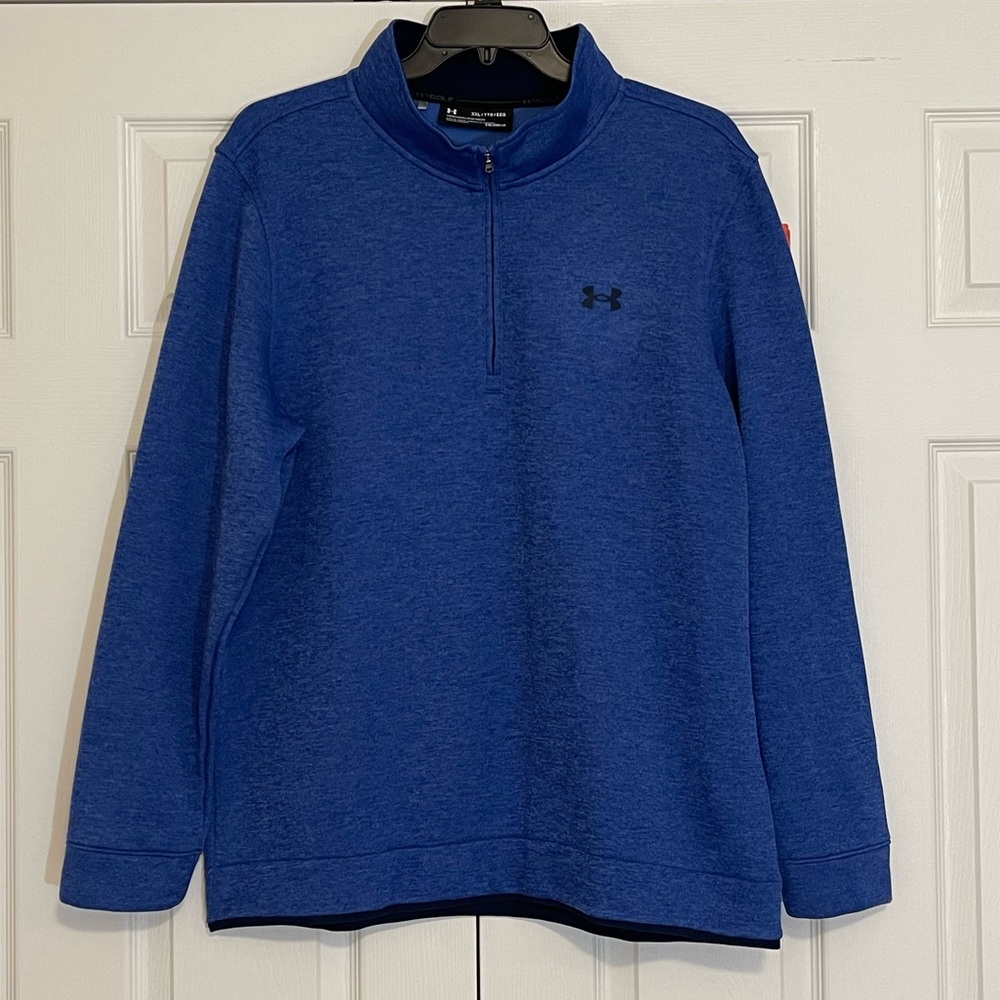 Under Armour Men's Storm Fleece Quarter-Zip Pullover XXL Royal Blue Heather